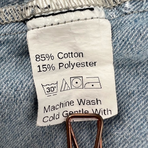 SHEIN Distressed Long Sleeve Jean Shirt Size Small Women’s - Picture 5 of 5